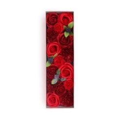Soap Flower Long Gift Box - Classic Red Roses