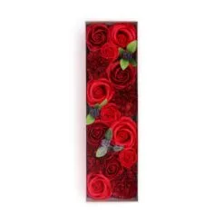 Soap Flower Long Gift Box - Classic Red Roses