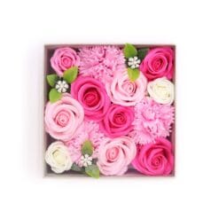 Soap Flower Square Gift Box - Baby Blessings - Pinks