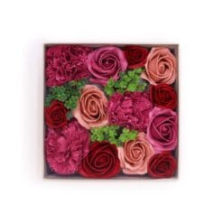 Soap Flower Square Gift Box - Vintage Roses