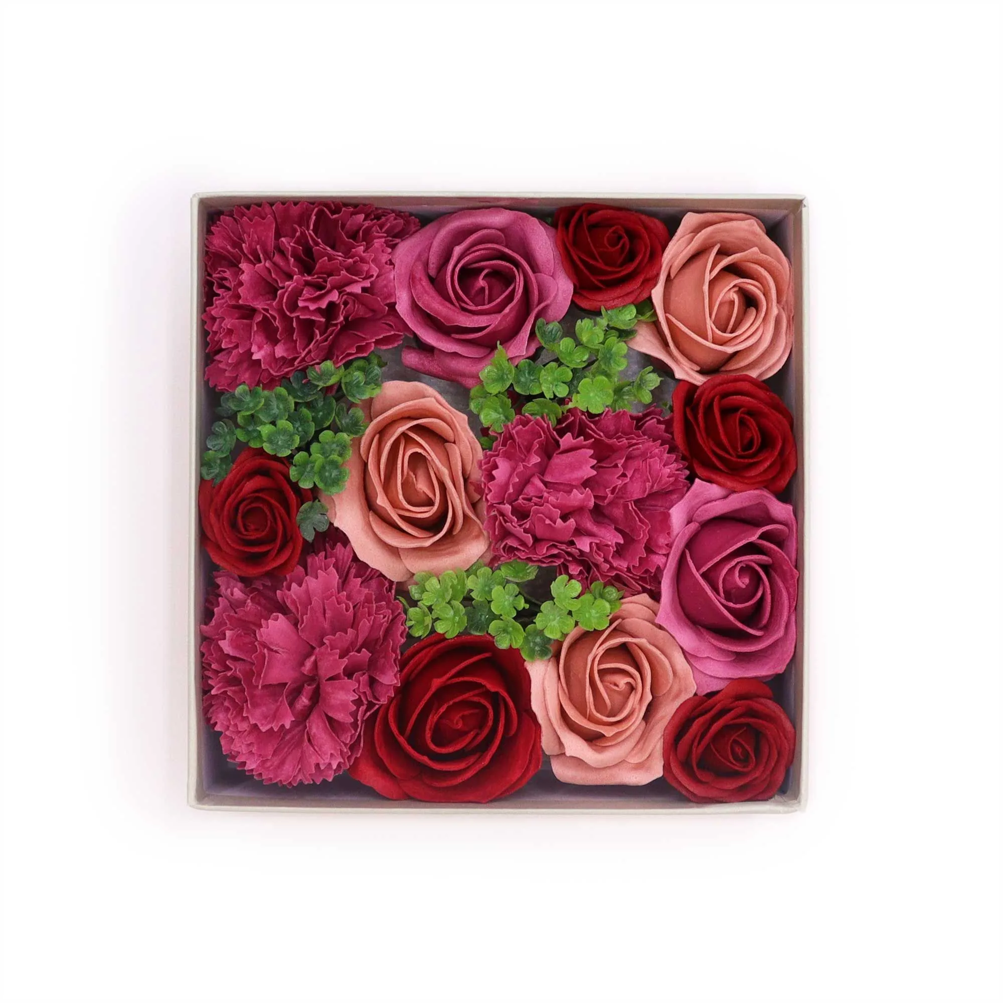 Soap Flower Square Gift Box - Vintage Roses