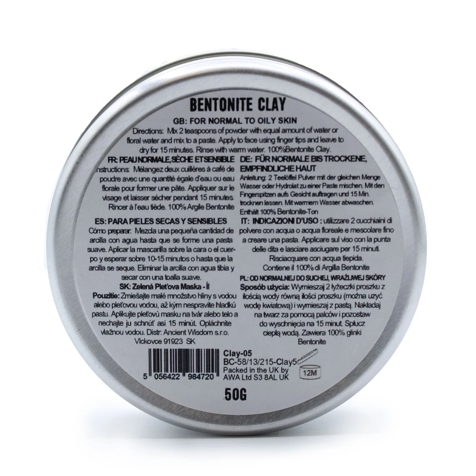Clay Face Mask - Bentonite Clay 50g - Image 3
