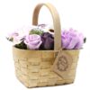 Bouquet in Wicker Basket - Lilac
