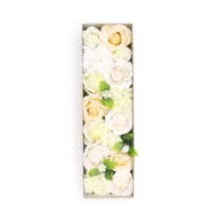 Soap Flower Long Gift Box - Wedding Blessings - White & Ivory