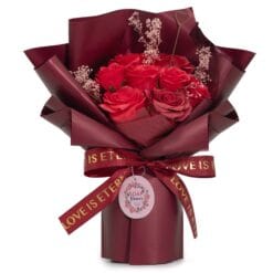 Soap Flower Bouquet - Red Roses