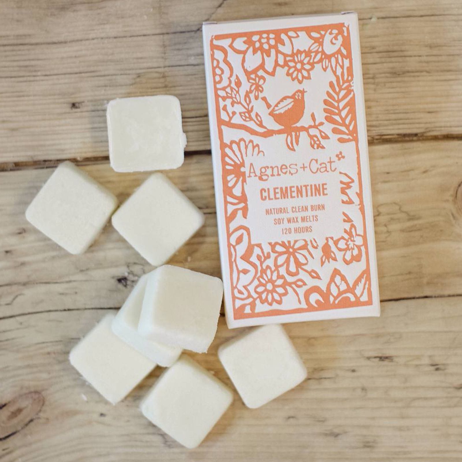 Agnes + Cat Box of 8 Natural Soy Wax Melts - Clementine - Image 2