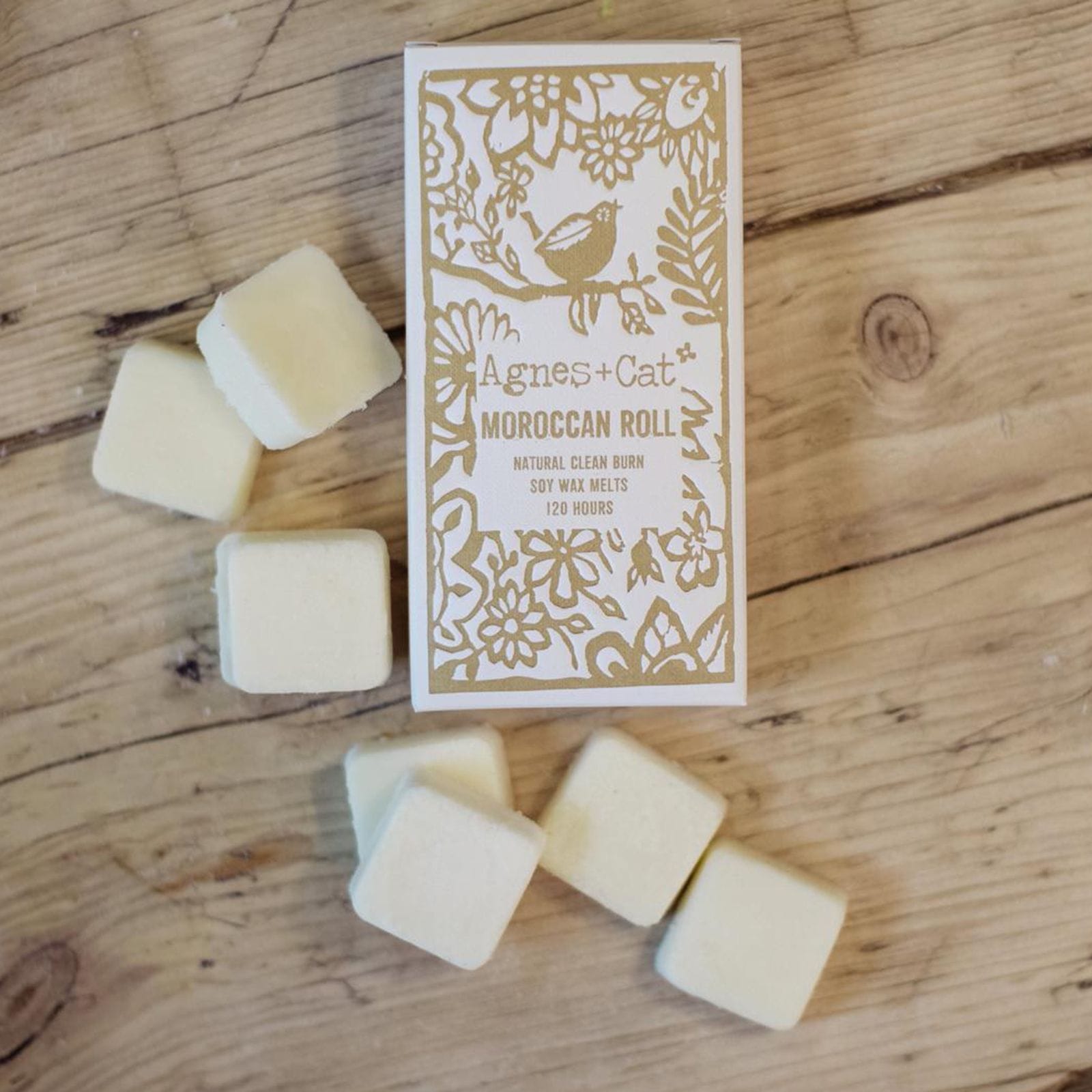 Agnes + Cat Box of 8 Natural Soy Wax Melts - Moroccan Roll - Image 2