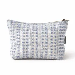 Nomad Sari Indian Jacquard Toiletry Bag - Indigo Echo
